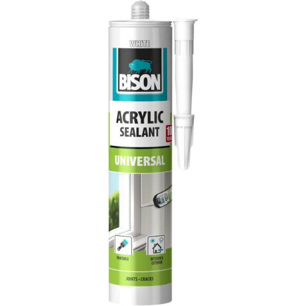 BISON ACRYLIC UNIVERSAL BIELY jednozložkový tmel 300 ml