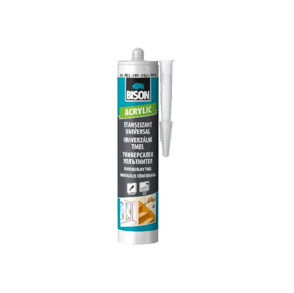 BISON ACRYLIC UNIVERSAL akrylátový tmel BIELY 280 ml