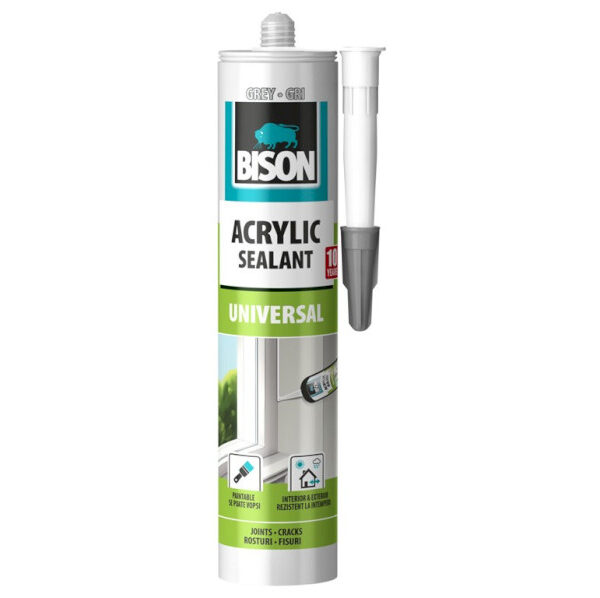 BISON ACRYLIC UNIVERSAL jednozložkový tmel ŠEDÝ 300 ml