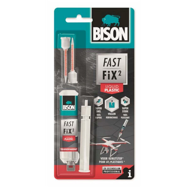 BISON FAST FIX PLASTIC  dvojzložkové lepidlo na extrémne opravy na plasty 10 g