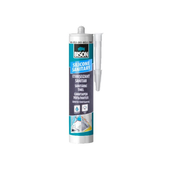 BISON SILICONE SANITÁRNY BIELY silikónový tmel 280 ml