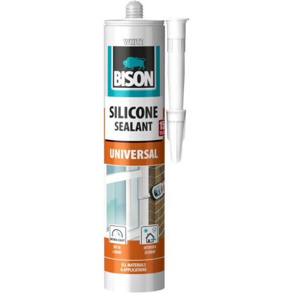 BISON SILICONE UNIVERSAL silikónový tmel BIELY 280 ml