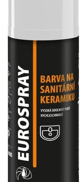 Eurospray AC735 farba na sanitárnu keramiku biela lesklá 400ml