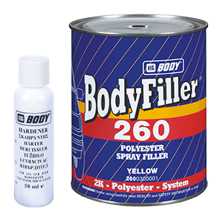 HB BODY 260 filler - striekací tmel béžový 15L