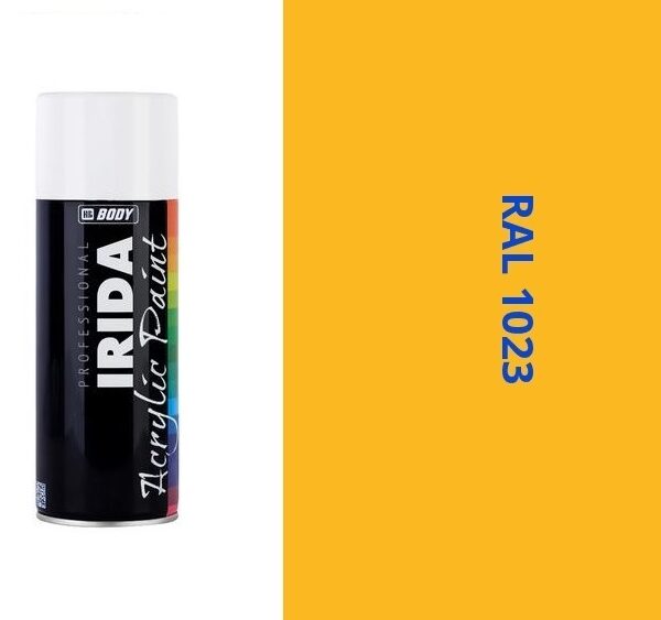 HB BODY irida RAL 1023 žlto dopravná FARBA V SPREJI 400ML