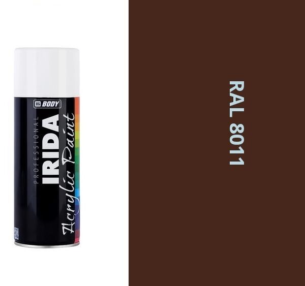 HB BODY irida RAL 8011 orieškovo hnedá FARBA V SPREJI 400ML
