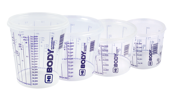 HB BODY plastová nádoba s odmerkou 1300ml