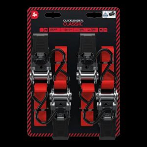 QUICKLOADER Classic/Dvojdielny popruh s račňou 500 kg 4 m x 25 mm 4-PACK