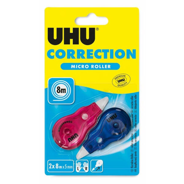 UHU Correction Roller Micro korekčná páska 2x 5 mm x 8 m