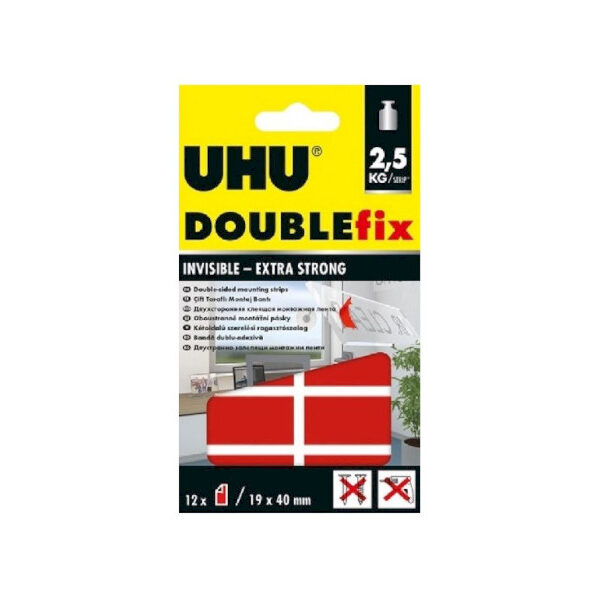 UHU DOUBLEfix Invisible lepiace pásky 19 mm x 40 mm