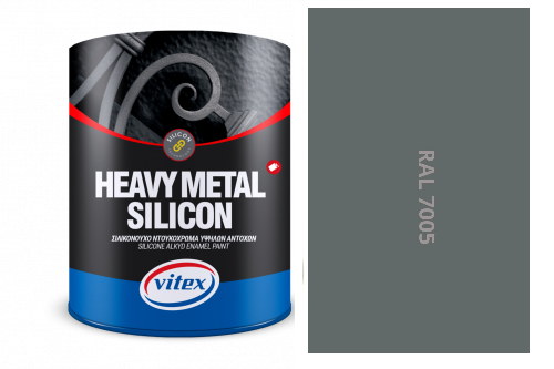 VITEX HEAVY METAL SILIKON - ALKYDOVÁ FARBA NA KOV SATÉN RAL 7005 MYŠIA ŠEDA 2
