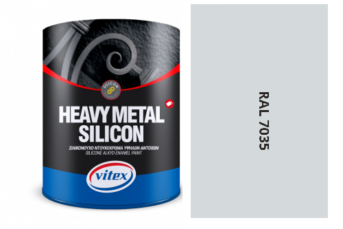VITEX HEAVY METAL SILIKON - ALKYDOVÁ FARBA NA KOV SATÉN RAL 7035 SVETLO ŠEDÁ 2