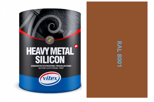VITEX HEAVY METAL SILIKON - ALKYDOVÁ FARBA NA KOV SATÉN RAL 8001 OKROVO HENDÁ 2