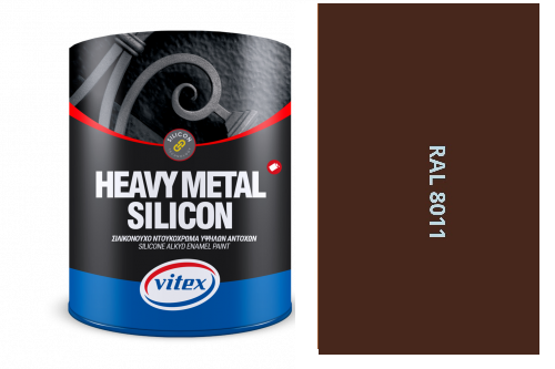 VITEX HEAVY METAL SILIKON - ALKYDOVÁ FARBA NA KOV SATÉN RAL 8011 orieškovo hnedá 2