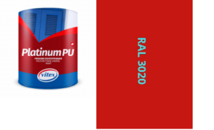 VITEX PLATINUM  - farba na drevo a kov  MATNÁ RAL 3020 DOPRAVNO ČERVENÁ 750ML